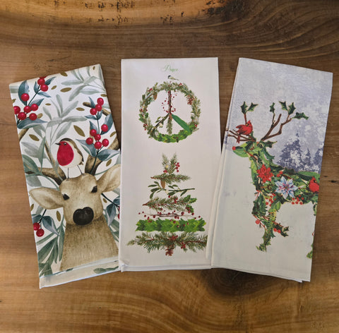 Holiday Dish towel 100% Cotton