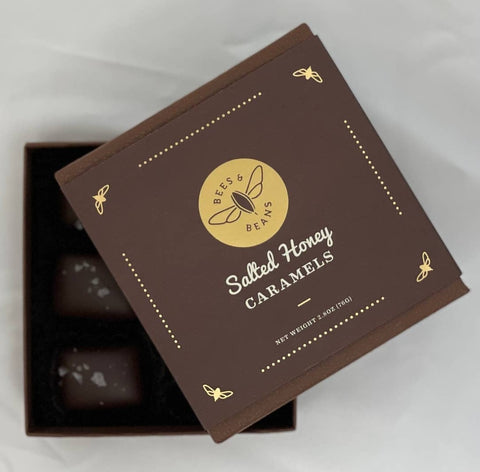 Bees & Beans Salted Honey Caramels 2.8oz