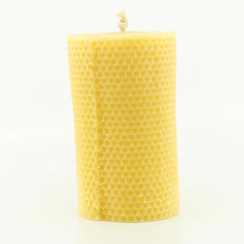 Tall Rolled Pillar 100% Pure Beeswax