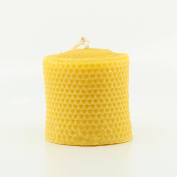 Short Rolled Pillar 100% Pure Beeswax