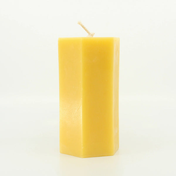 Tall Hex Candle 100% Pure Beeswax